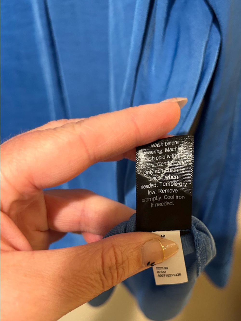 Simply Vera Vera Wang Royal Blue Long-Sleeve V-Neck Blouse XXL - Picture 5 of 9